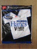 /Hanes ヘインズ　３Ｐ-Tシャツ　３枚組み【ブルーパック】　Ｖネック